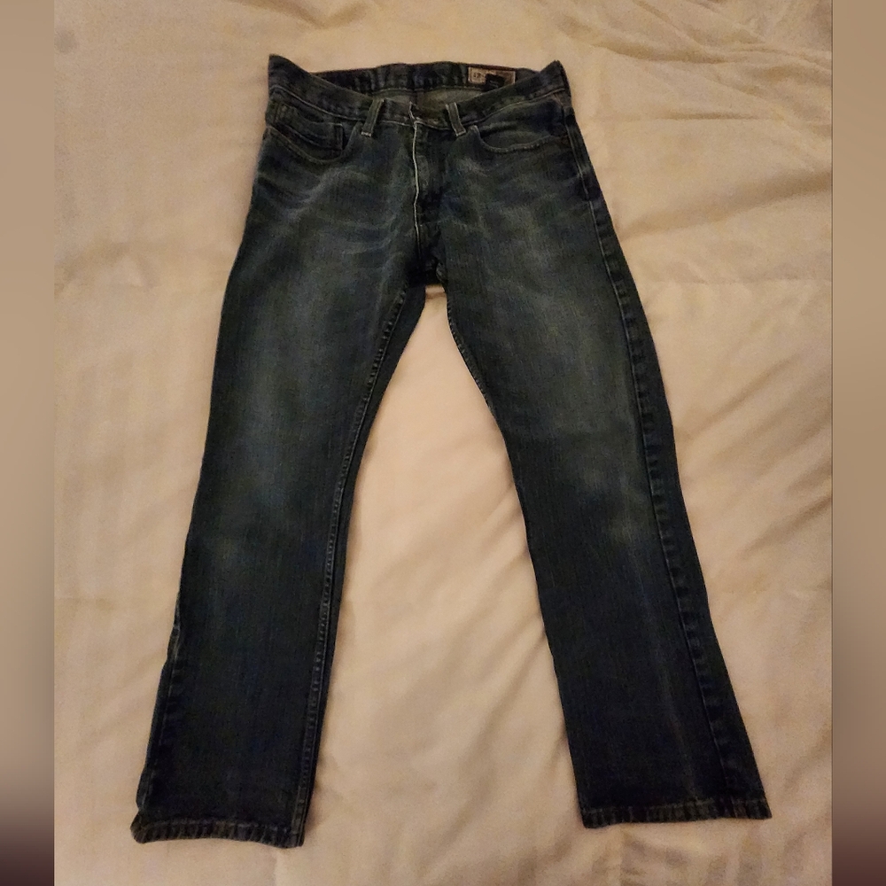 Izod Men's Straight-leg Blue Jeans
